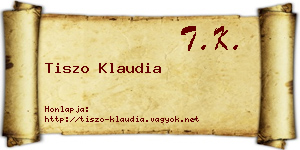 Tiszo Klaudia névjegykártya